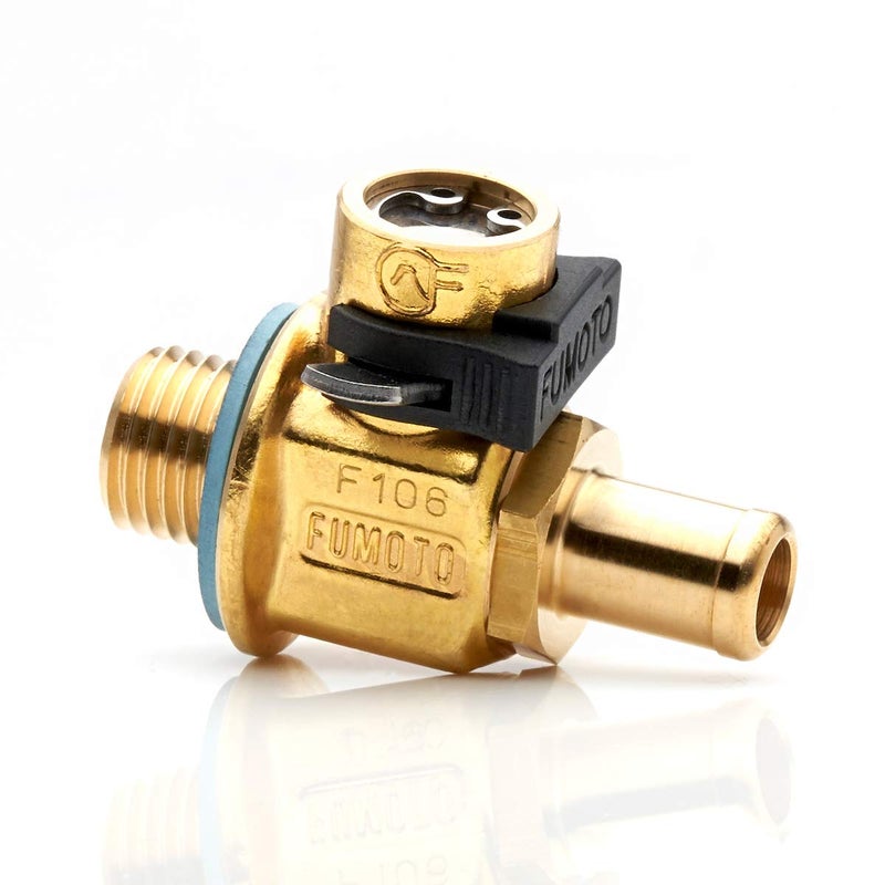 Fumoto F106N FN-Series Drain Valve with Long Nipple with Lever Clip - Image 1